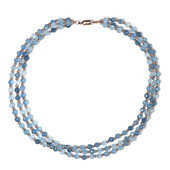 Aquamarine Silver Necklace (Riya)